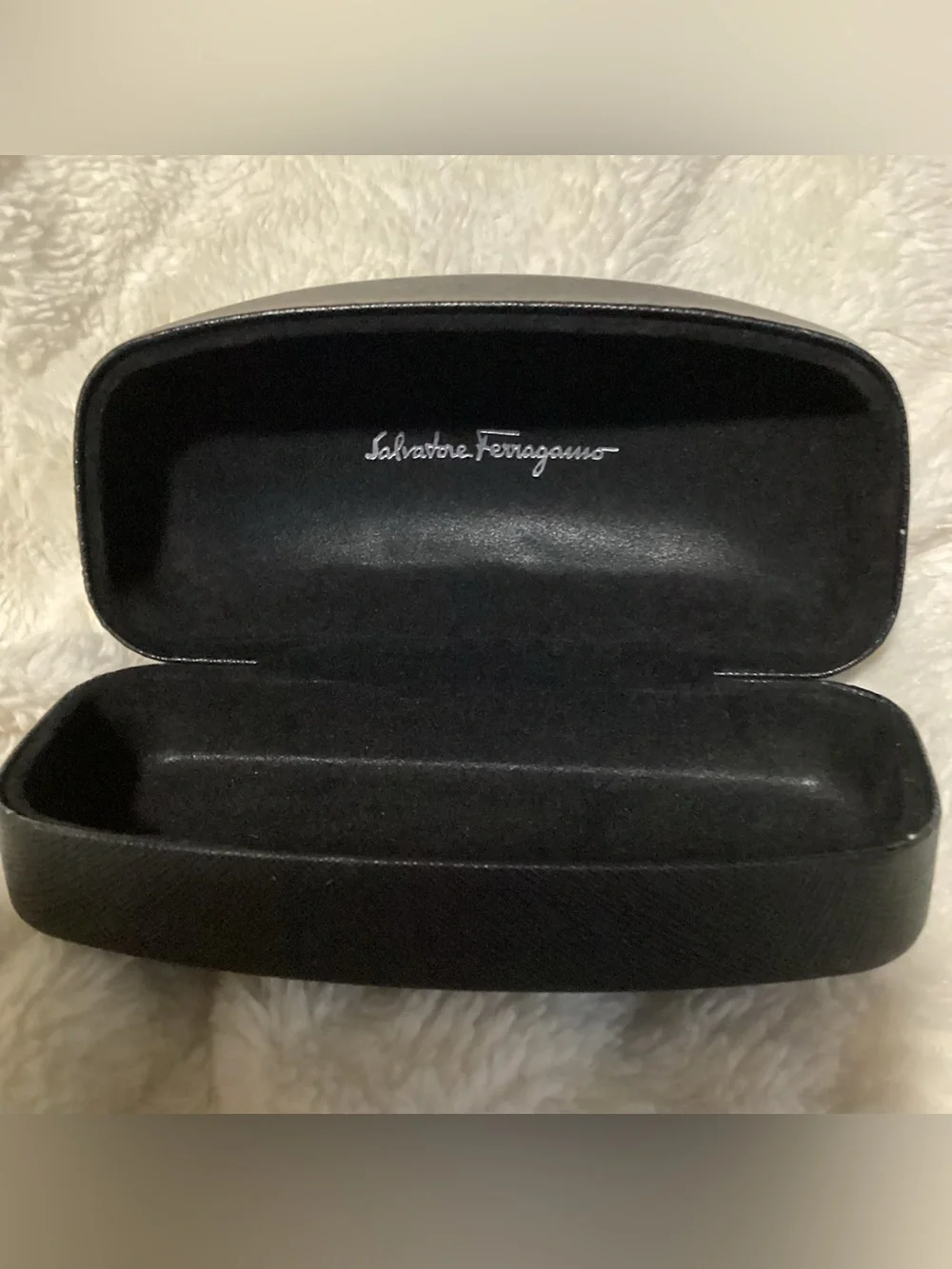 Salvadore Ferragamo Sunglasses Glasses Case, Black Hard Clamshell